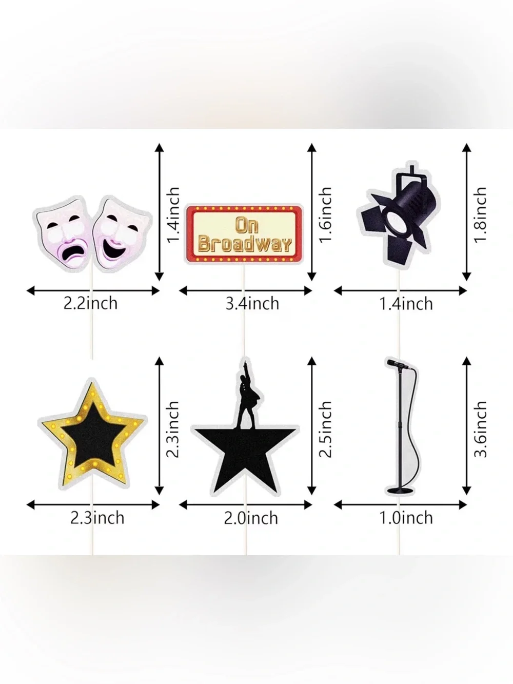 On Broadway Cupcake Toppers